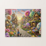 Easter Bunny Village Whimsical Spring Scene Jigsaw Puzzle<br><div class="desc">Tucked away in the most magical corner of springtime, hidden beyond blooming meadows and fluttering butterflies, lies the enchanting world of The Easter Bunny’s Hidden Village. Imagine piecing together a scene where cozy moss-covered cottages nestle between giant, hand-painted eggs, all while twinkling fairy lights guide bunnies as they prepare for...</div>