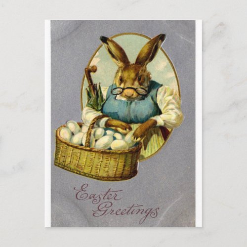 Easter Bunny Vintage Holiday Postcard