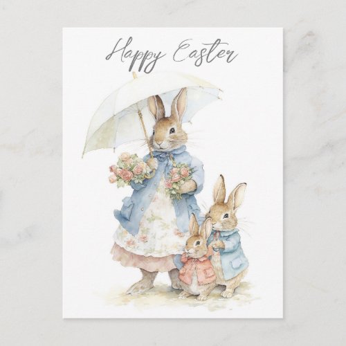 Easter Bunny Vintage Postcard