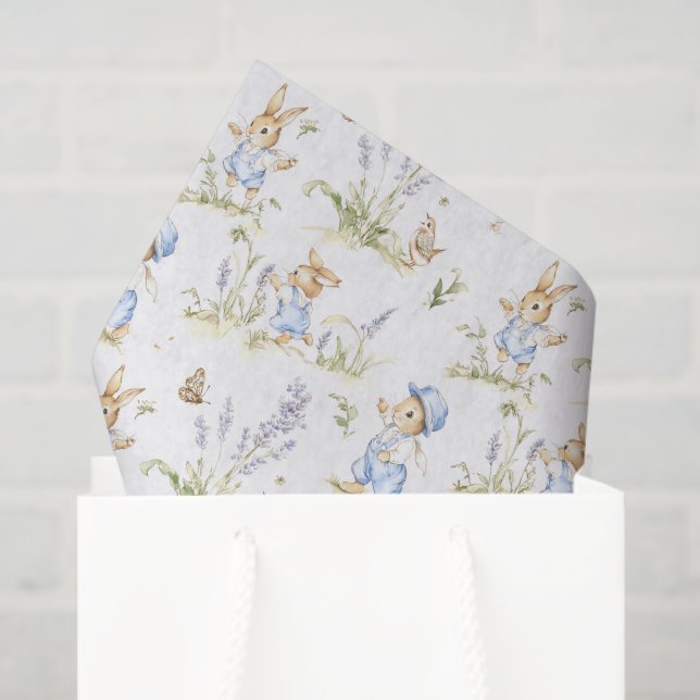 Easter Bunny Vintage Rabbit Decoupage Tissue Paper (Gift Bag)