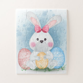 Easter Bunny w/ Easter Eggs Puzzle (30 os pcs)