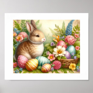 Easter Bunny Wall Art Poster