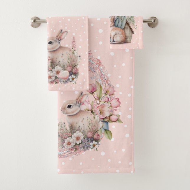 Easter Bunny Welcome Towel Set (Insitu)