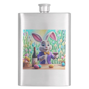 Easter Bunny Wine Time Flask