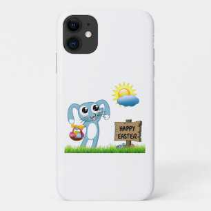 Easter Bunny wishes a Happy Easter iPhone 11 Case