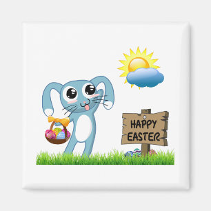 Easter Bunny wishes a Happy Easter Magnet