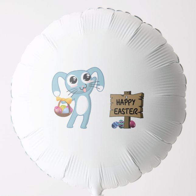 Easter Bunny wishes Happy Easter Balloon (Front)