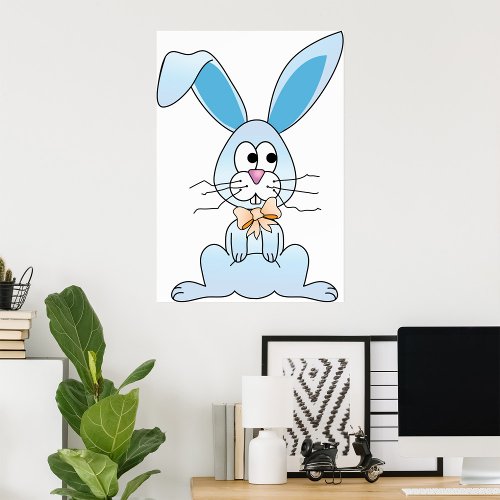 Easter Bunny With A Bow Tie Poster