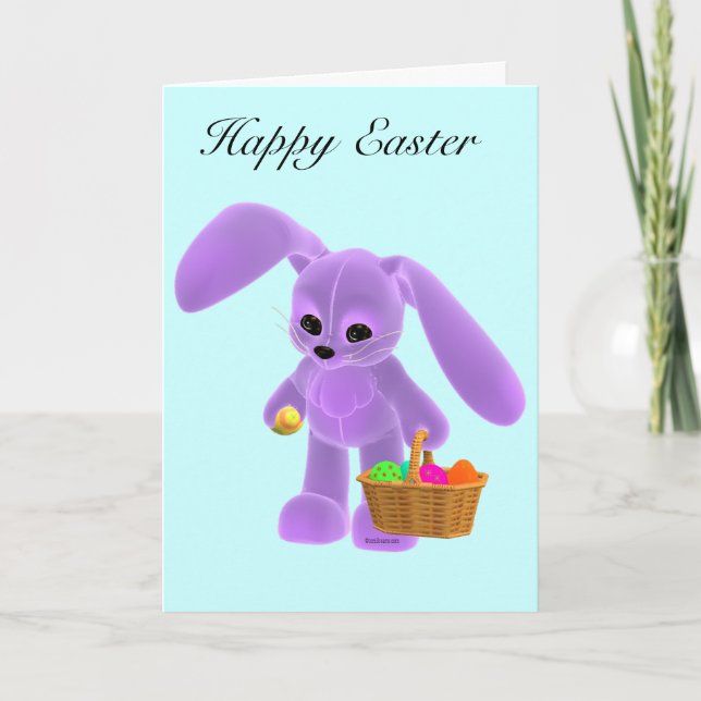 Easter Bunny with Basket Card (Front)