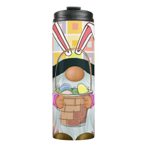 Easter Bunny with Basket  Thermal Tumbler