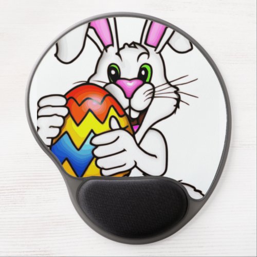 EASTER BUNNY WITH COLORFUL EASTER EGG GEL MOUSE PAD