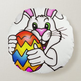 EASTER BUNNY WITH COLORFUL EASTER EGG