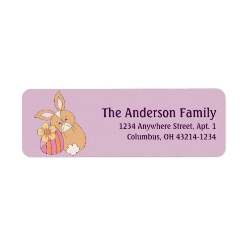 Easter Bunny with Easter Egg Return Address Labels