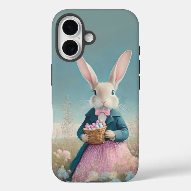 Easter bunny with Easter Eggs Happy Easter Case-Mate iPhone Case (Back)