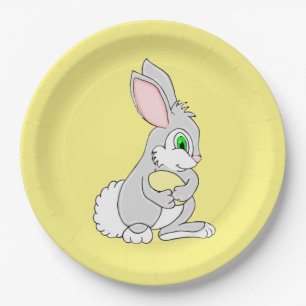 Easter Bunny with Egg Paper Plates
