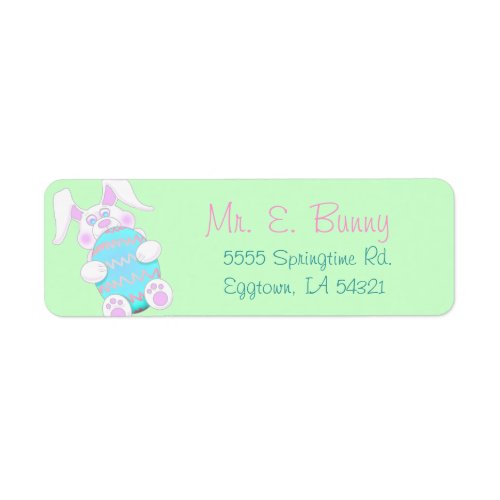 Easter Bunny with Egg Return Address Labels