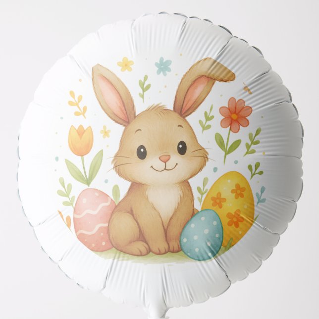 Easter Bunny with Eggs Balloon (Front)