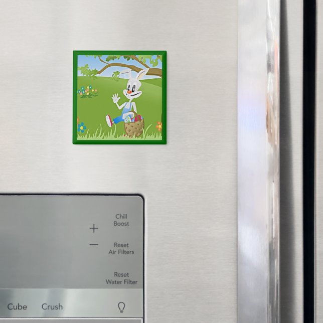 Easter Bunny with Eggs Magnet (In Situ (Fridge))
