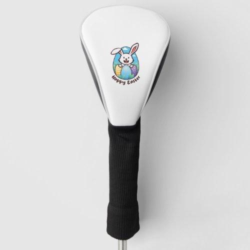 Easter Bunny with eggs on light colors Golf Head Cover