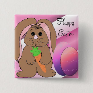 Easter Bunny With Eggs Pinback Button