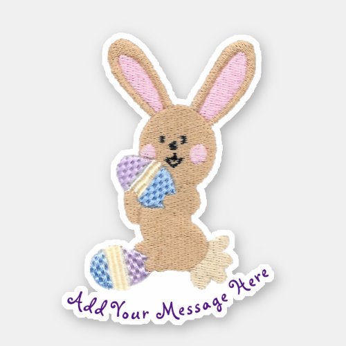 Easter Bunny with Eggs Sticker