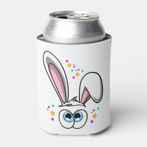 Easter Bunny With Eyes Can Cooler