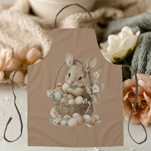 Easter bunny with flowers and Easter eggs Apron