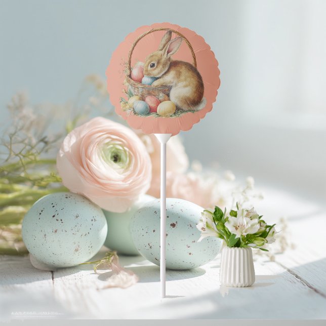 Easter bunny with flowers and Easter eggs Balloon (Creator Uploaded)