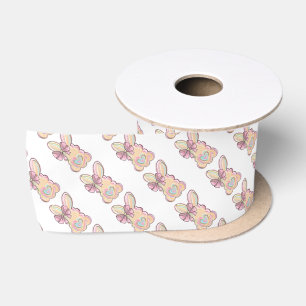 Easter Bunny with Heart and Bow Satin Ribbon