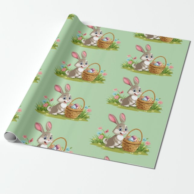Easter bunny wrapping paper (Unrolled)