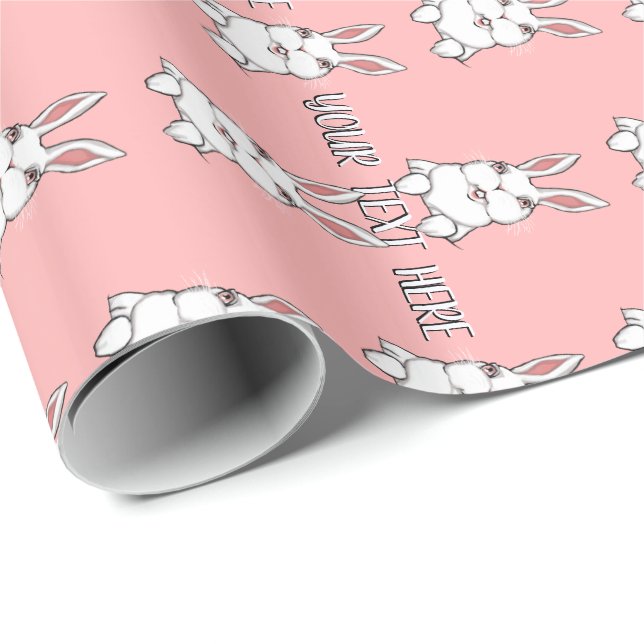 Easter Bunny Wrapping Paper Personalized Paper (Roll Corner)