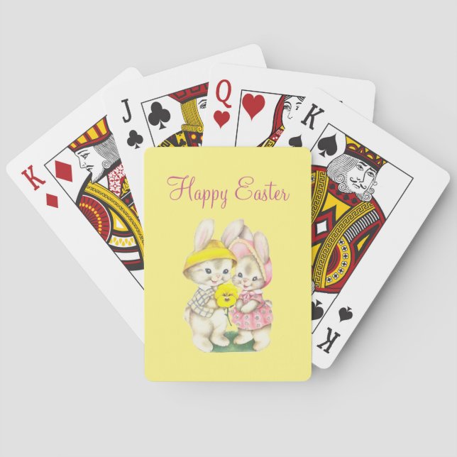Easter Bunny Yellow Narcis    Poker Cards (Back)