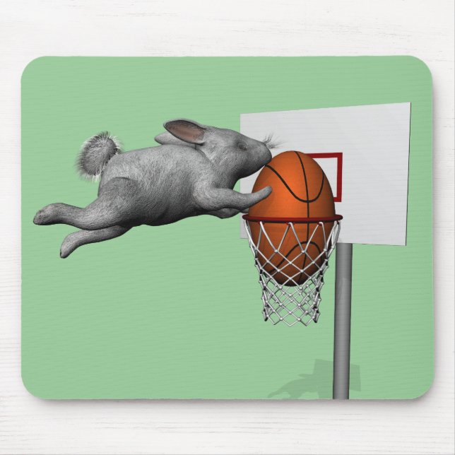 Easter Bunny's Perfect Slam Dunk Mouse Pad (Front)