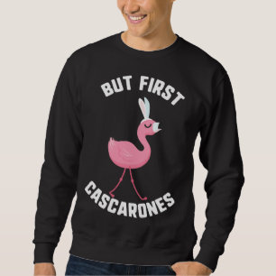 Easter But First Cascarones Flamingo Kids Spring B Sweatshirt