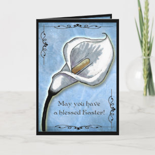 Easter Calla Lily - Blank Inside Holiday Card