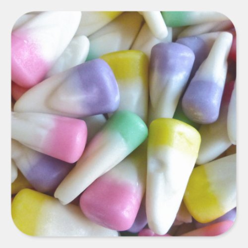 Easter Candy Corn Square Sticker