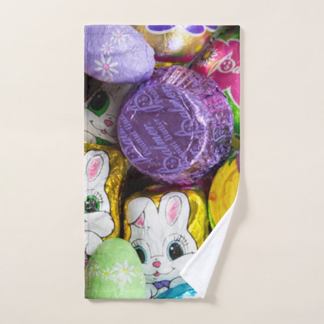 Easter candy foil hand towel  (Hand Towel)