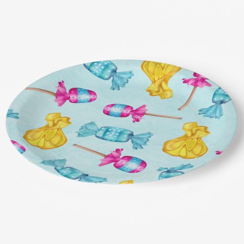 Easter Candy Folk Art PATTERN PARTY PLATES