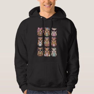 Easter Capybaras Cute Capybara Egg Hunting Bunny K Hoodie