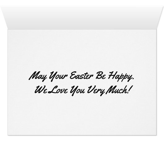 Easter Card For A Son (Inside Horizontal (Bottom))