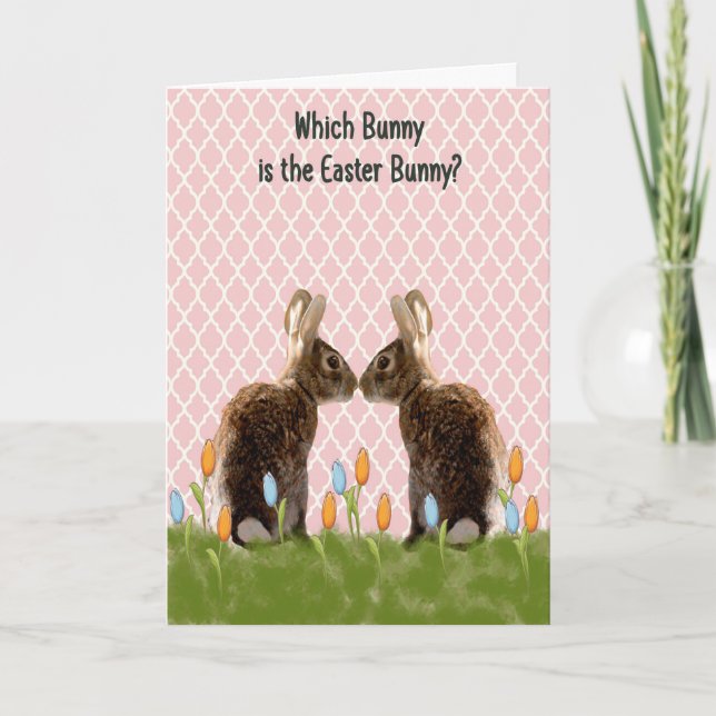 Easter Card for Child, Which Bunny is Easter Bunny (Front)