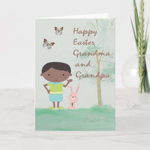 Easter Card for Grandma  Grandpa from Black Boy