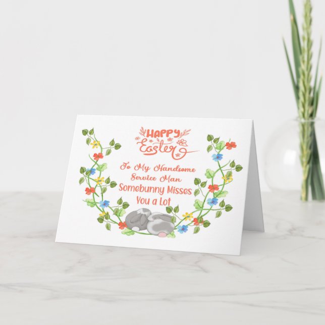 Easter Card for Your Man in the Military (Front)