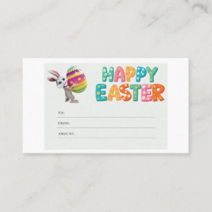 Easter card happy easter bunny