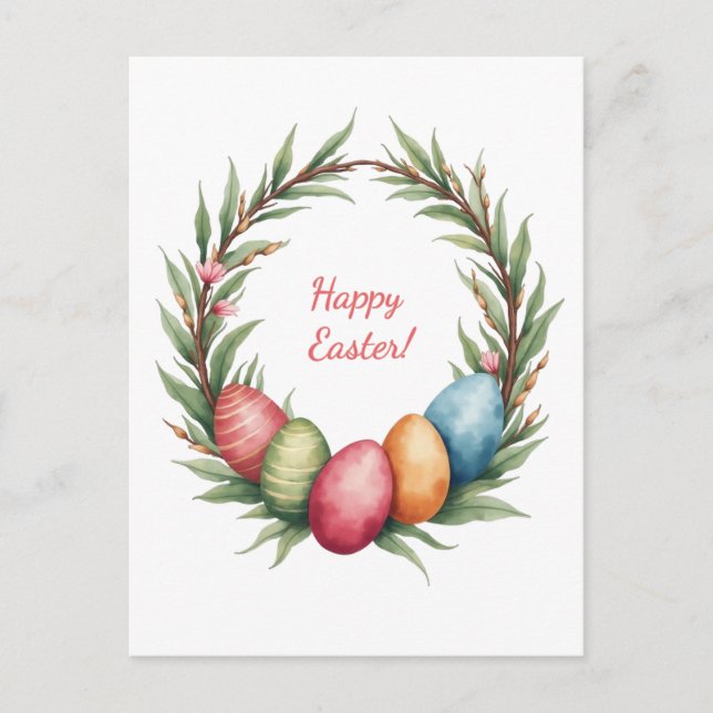 Easter card in soft pastel colors (Front)