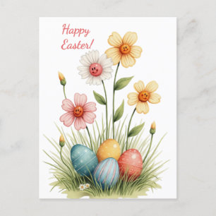 Easter card in soft pastel colors