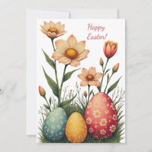 Easter card in soft pastel colors