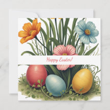 Easter card in soft pastel colors