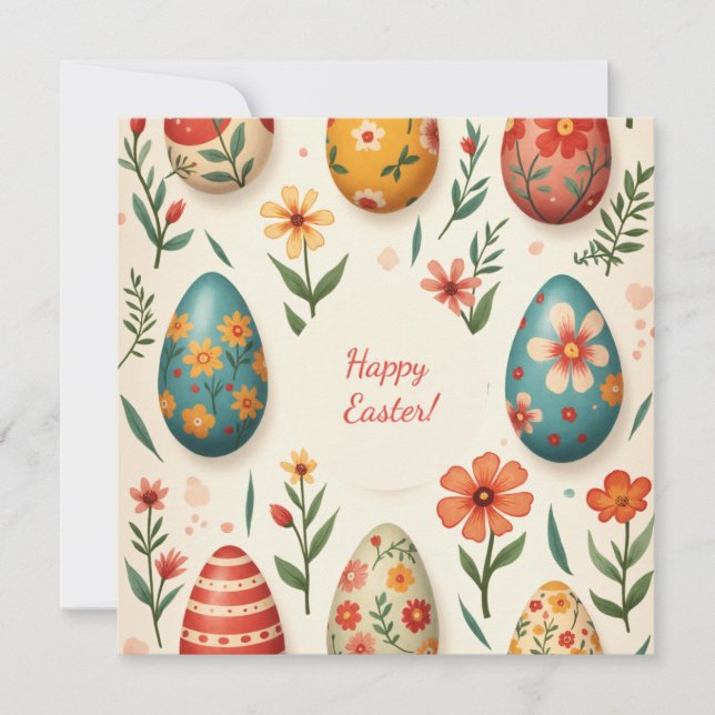 Easter card in soft pastel colors (Front)