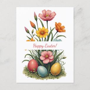 Easter card in soft pastel colors